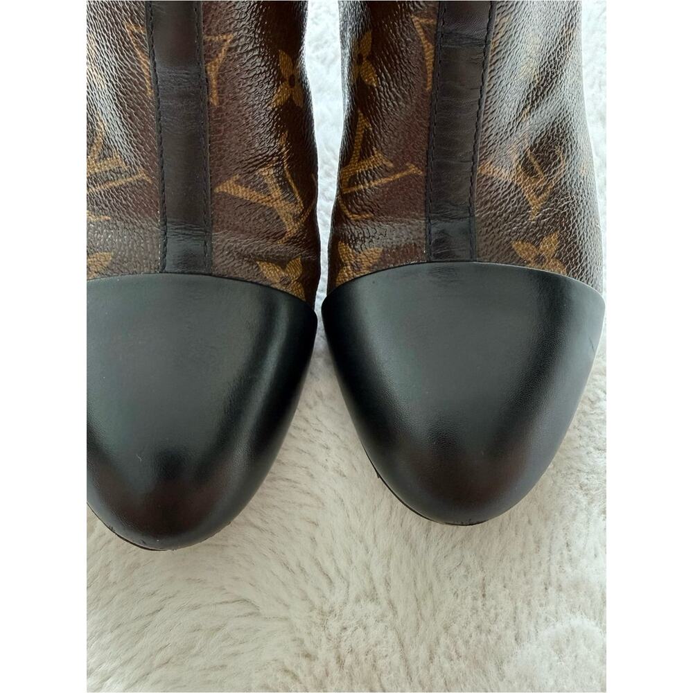 Louis Vuitton Revival Ankle Boot Monogram Print size 38.5 EU Authentic - Picture 5 of 10